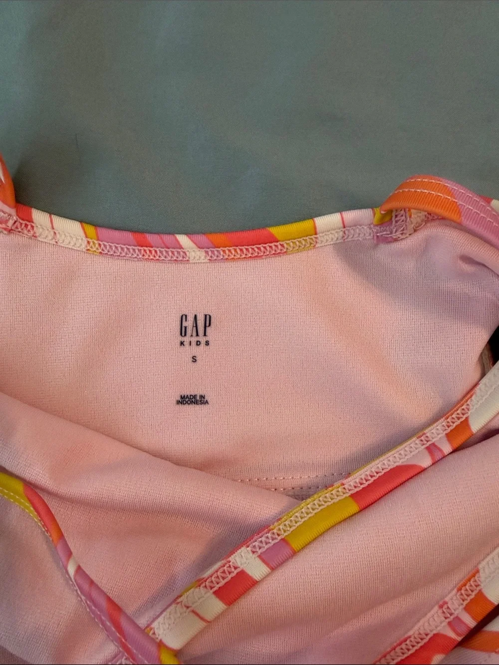 GAP Pink, Orange & Yellow Swirl One-Piece Swim